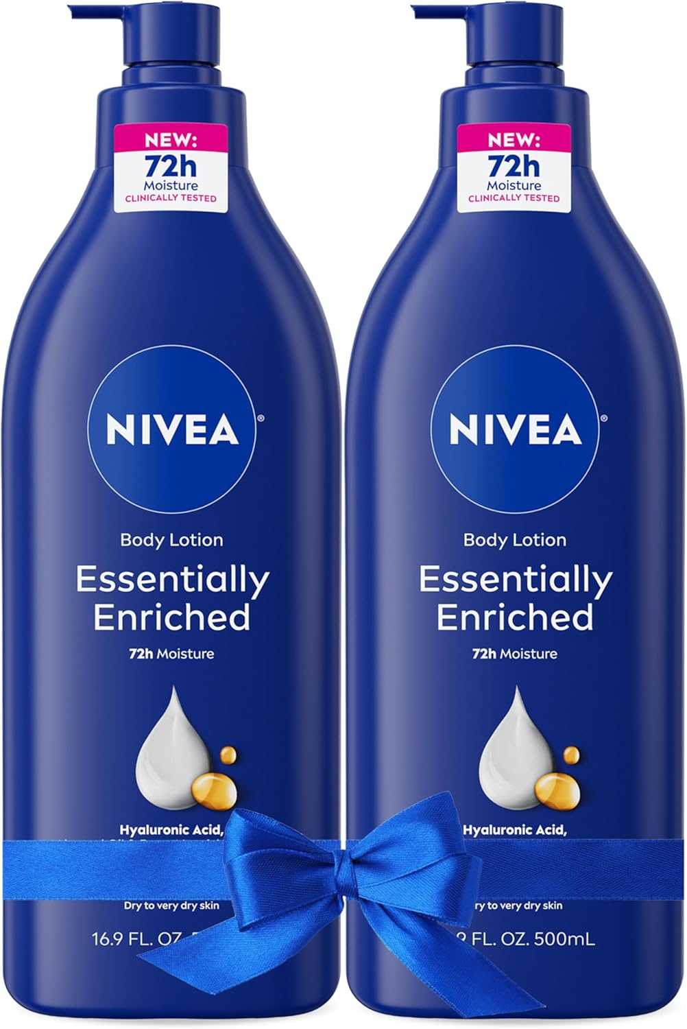 NIVEA Essentially Enriched Body Lotion for Dry Skin, Pack of 2, 16.9 Fl Oz Pump Bottles NIVEA Essentially Enriched Body Lotion for Dry Skin, Pack of 2, 16.9 Fl Oz Pump Bottles