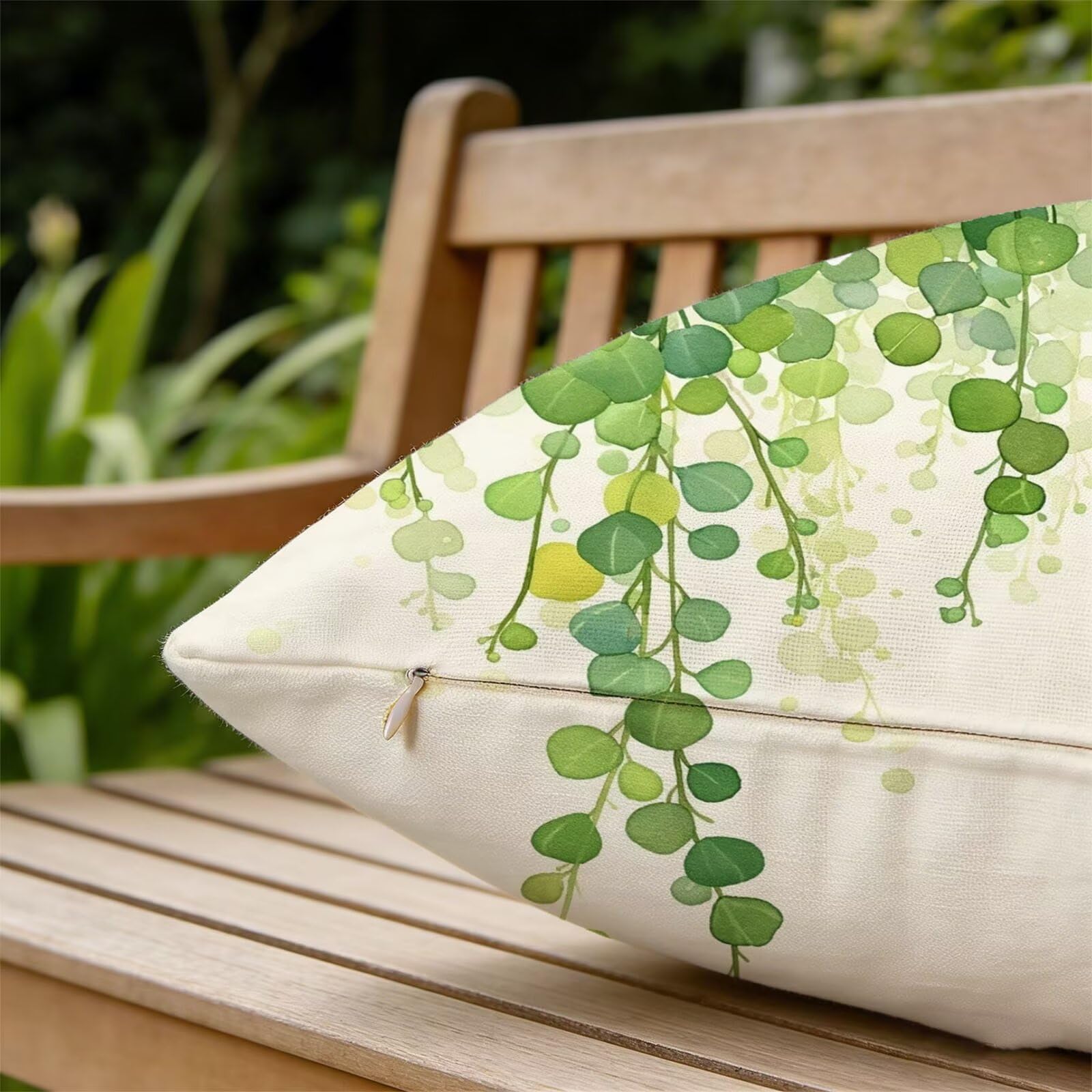 Générique Housse Coussin Exterieur Impermeable 30x50cm Vert Décoratif Taie d'oreiller Decoration Botanique Housse de Coussin Exterieur Impermeable pour Salon de Jardin Lot 2. T-3265