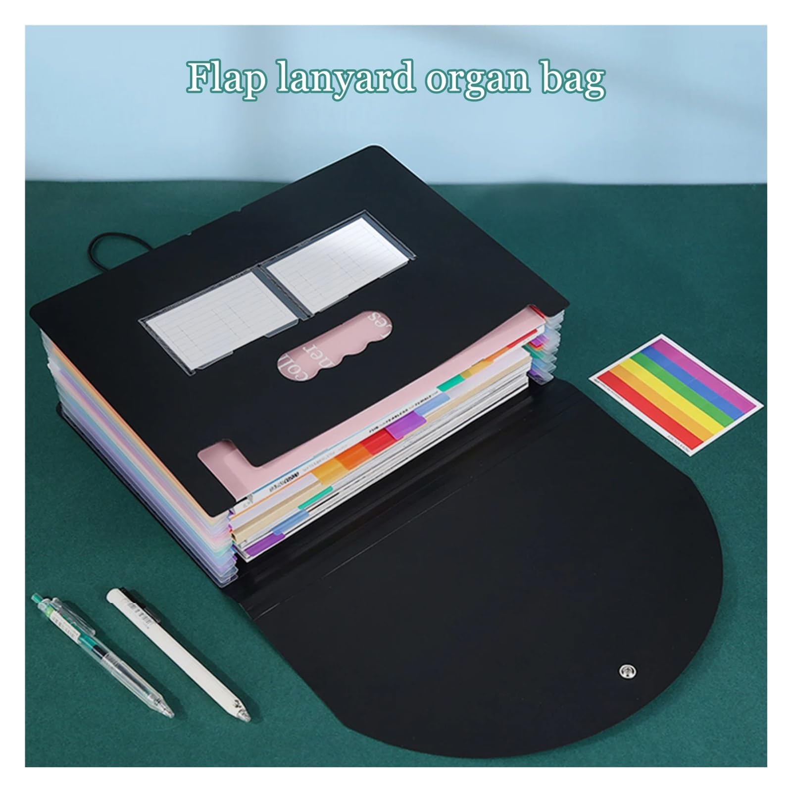 Carpeta de acordeón con 13/24 Bolsillos, Organizador expandible for Documentos, facturas, Recibos y Documentos.(24 Pockets)