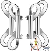 Vista 1 de Dog Lesh - Ganchos de doble extremo para caminar y correr, clips de perro de acero inoxidable para todas las correas de mascotas, cubos