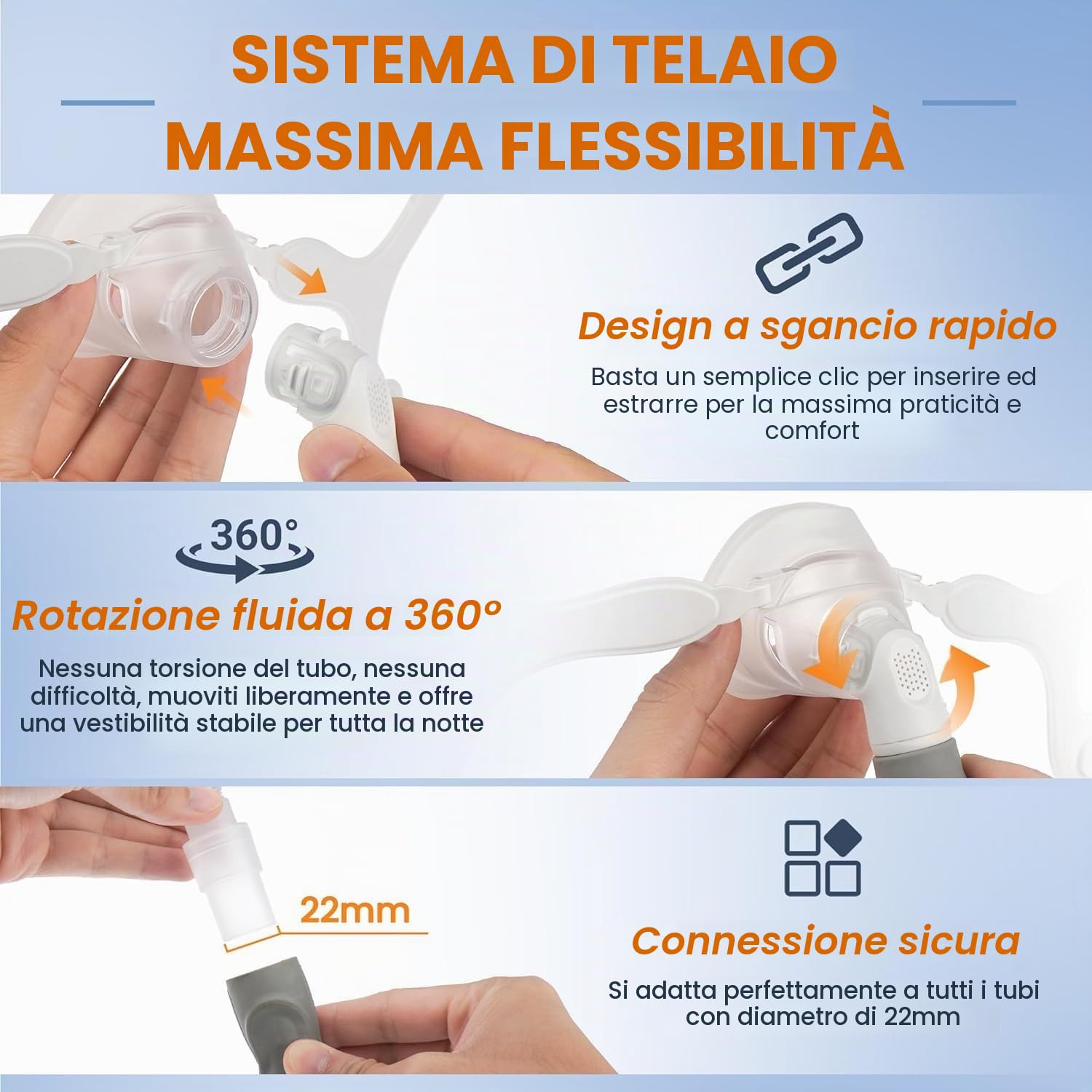 Cuscinetti nasali di ricambio per AirFit N20, compatibili con telaio originale Airfit N20, tenuta affidabile e vestibilità perfetta, cuscinetti di ricambio per maschera, coprono il naso, confezione da