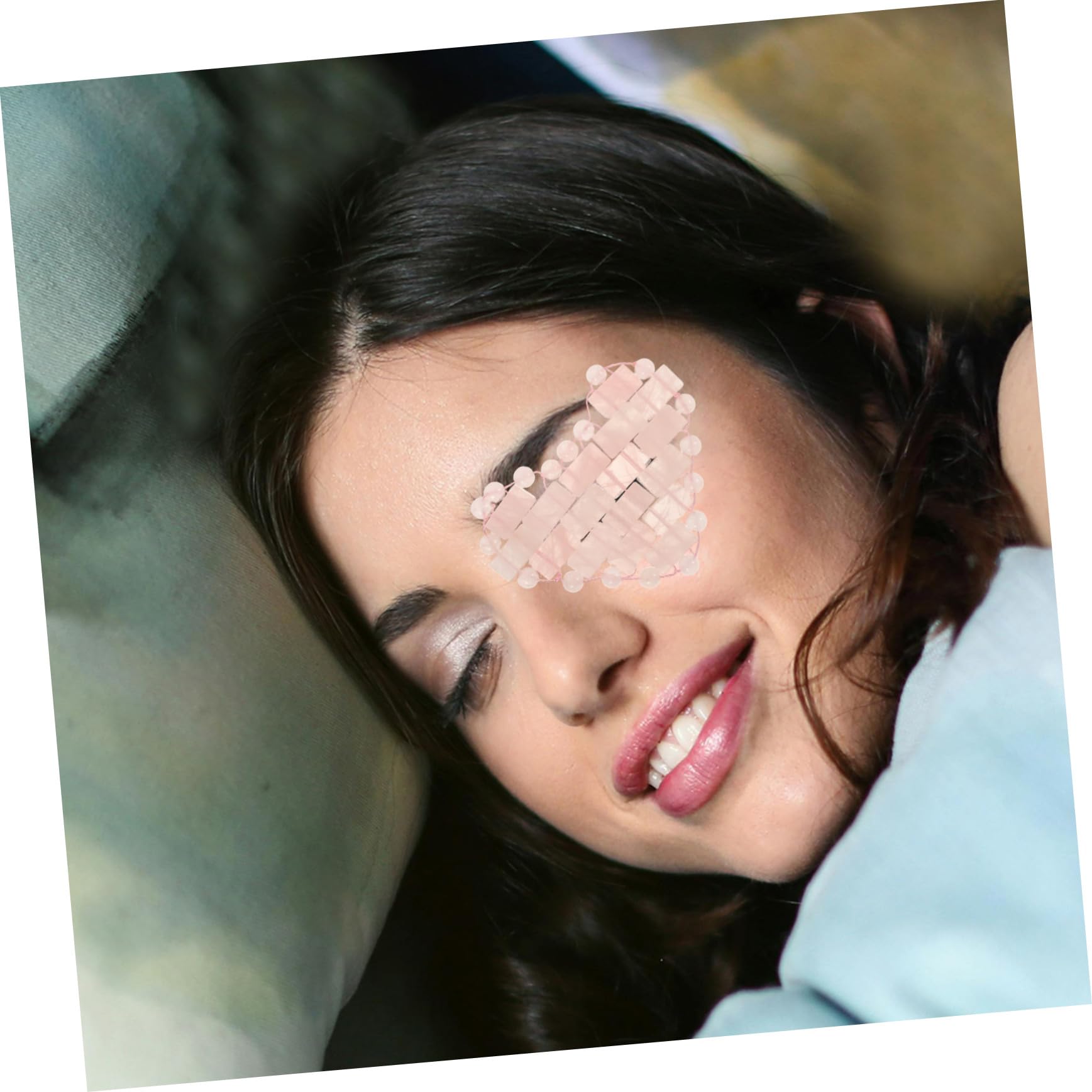 VICASKY Maschera Massaggio Rosa Forma Pietra e in di Occhi a Cuore Isolante Confortevole Oculare Rilassamento