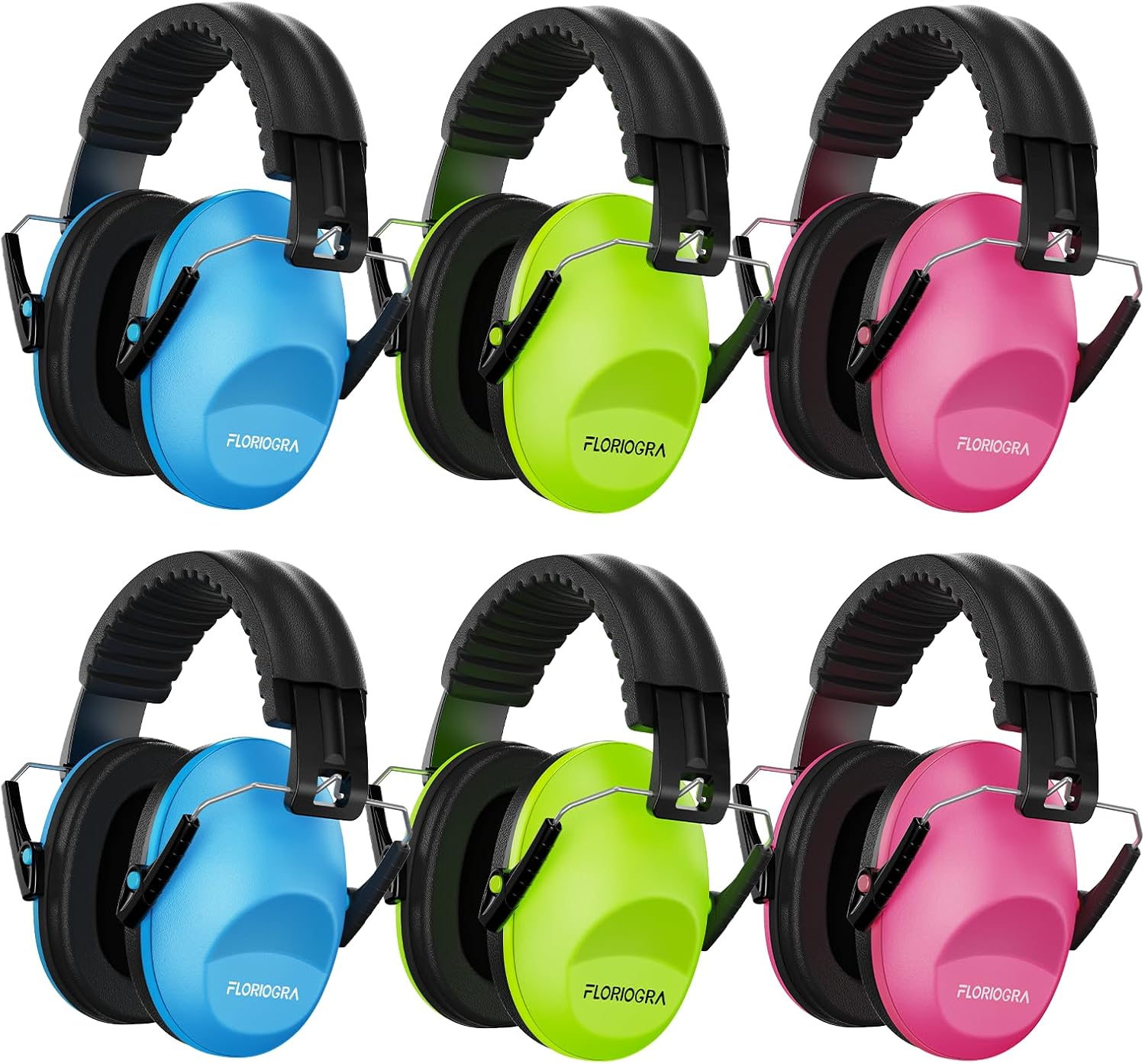 Floriogra 6 Pack Noise Cancelling Headphones for Kids, Kids Ear Protection 28dB SNR Noise Reduction Ear Muffs for Children/Toddler, Noise Cancelling Hearing Protection For Fireworks/Monster Truck