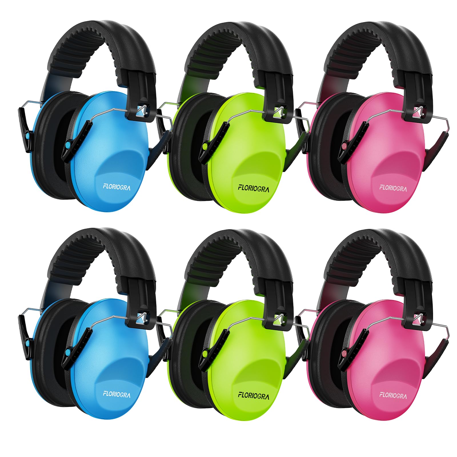 Floriogra 6 Paquets Casque Anti Bruit Enfant, Protections Auditives Pour Enfants Confortable, avec Une Atténuation de SNR 28dB, Casque Anti-Bruit pour Milieu Bruyant