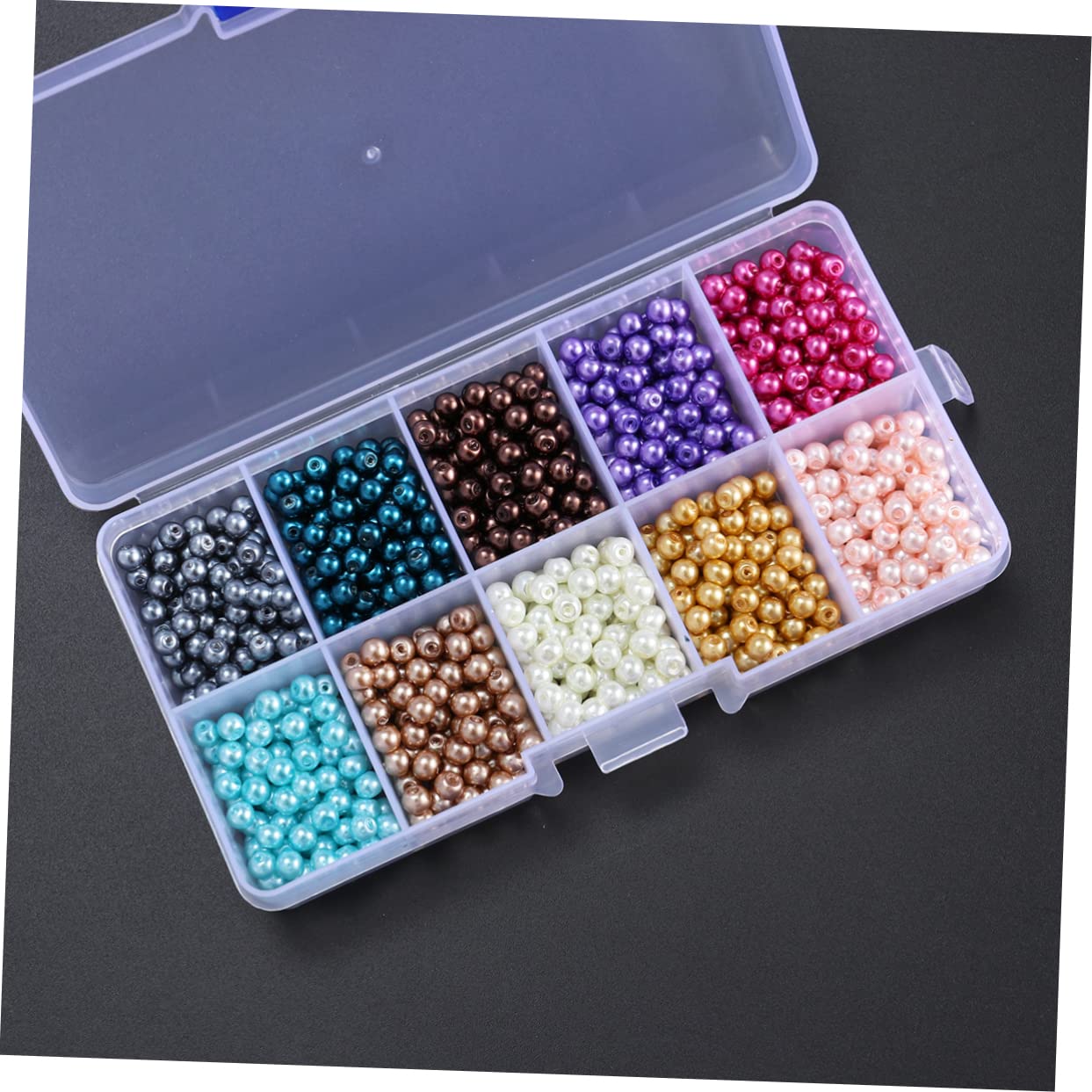 Operitacx 3 Sets Langlebige Runde Glasperlen 4 Mm Lose Perlen-set Für Halsketten- Und Ohrringprojekte 1000 Stück * 3