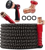 Pocket Hose Copper Head w/New Pocket Pivot Expandable Garden Hose 100FT, AS-SEEN-ON-TV, Swivels 360°, Advanced Tri-Tex Tubing & Force Field Jacket, 3X Stronger, Lead-Free, No-Kink, Anti-Burst w/APT