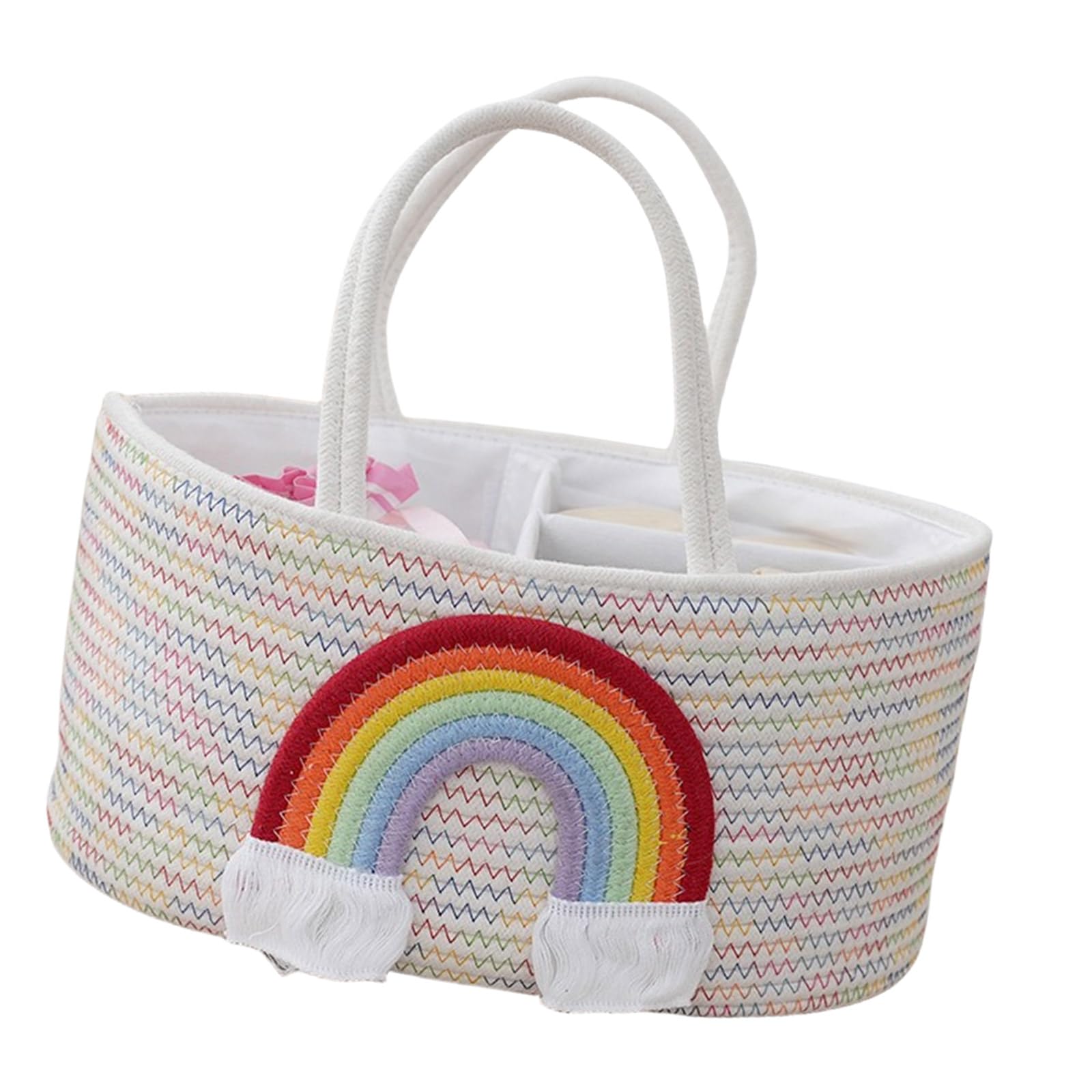 Lerpwige Upgrades Baby Diaper Holder Spacious Baby Storage Bag Foldable Nursery Bin for Household & Travel Use Portable