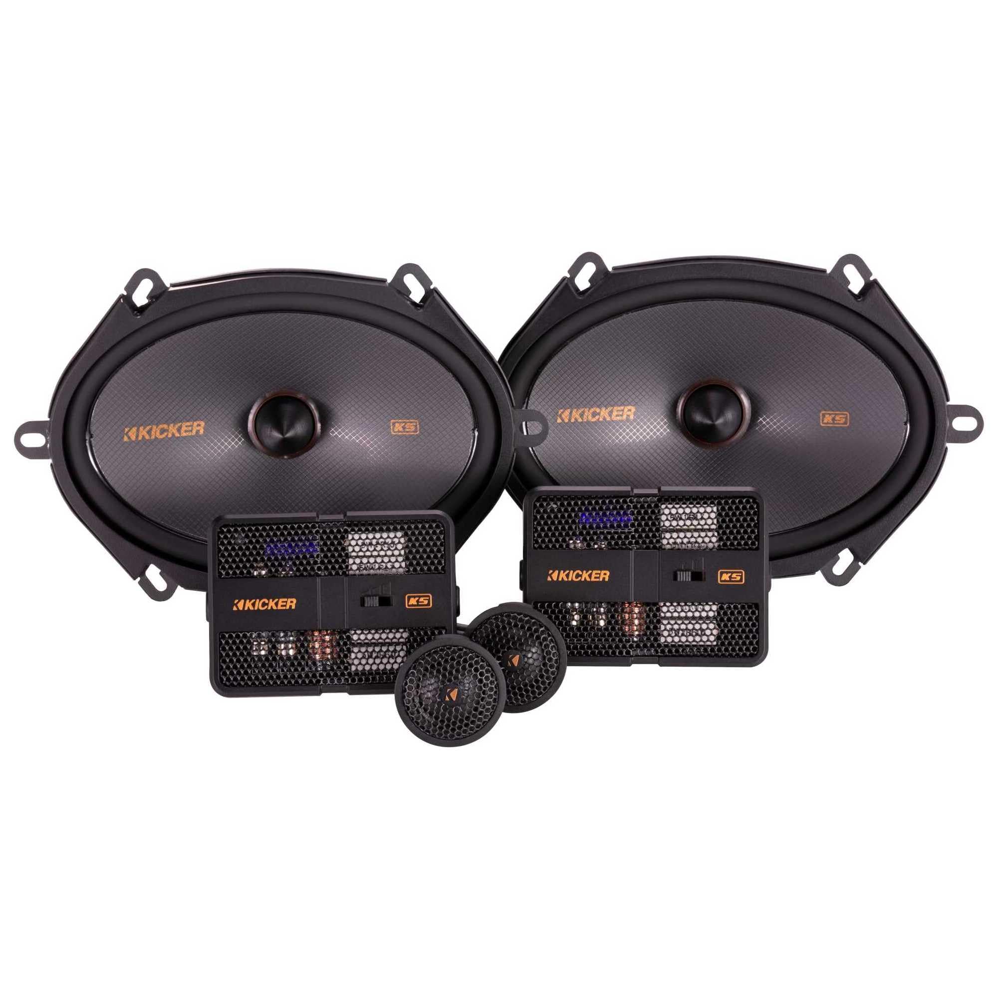 KICKER 51KSS6804 Component Speaker System, 2-Way Design, Two - 6