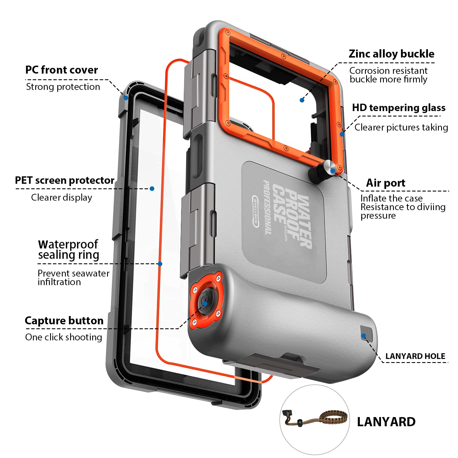 Funda Impermeable Móvil IPX8 15M Bolsa para Móvil Estanca a Prueba de Agua Compatible para iPhone 17 Pro 17 Air 17 Pro MAX 16 15 14 13 Pro MAX 16 15 14 Pro Samsung S25 S24 S23 Ultra