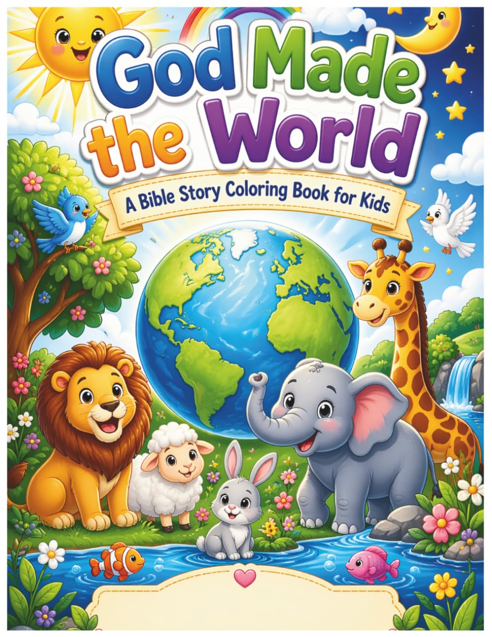 God Made the World: A Bible Story Coloring Book for Kids
