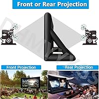 Vista 5 de Large Blow up Screens Projection,Inflatable Movie Projector Screen, Indoor Outdoor Projector Screen,for Front and Rear Projection Home Theater