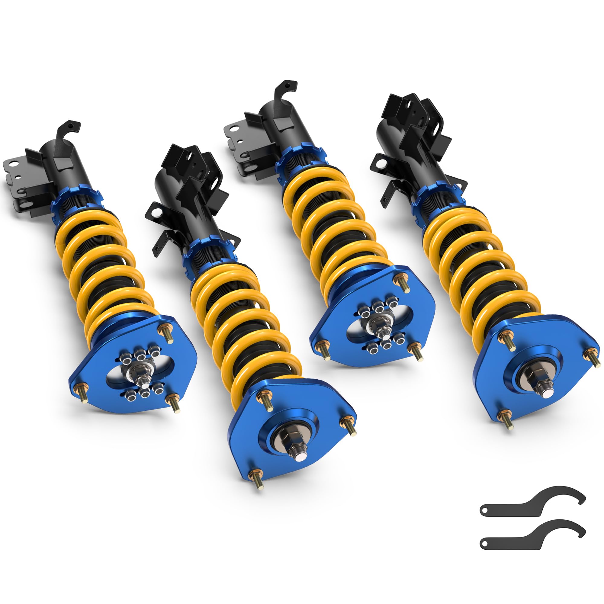 AUTOSTARSHIP Height Adjustable Coilover Lowering Kit Compatible for Toyota Corolla E90 E100 E110 AE92 AE101 AE111 1988-1999 Suspension Coil Spring