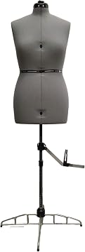 FAMILY DRESSFORM FM-S Family Small Adjustable Mannequin Dress Form Grey