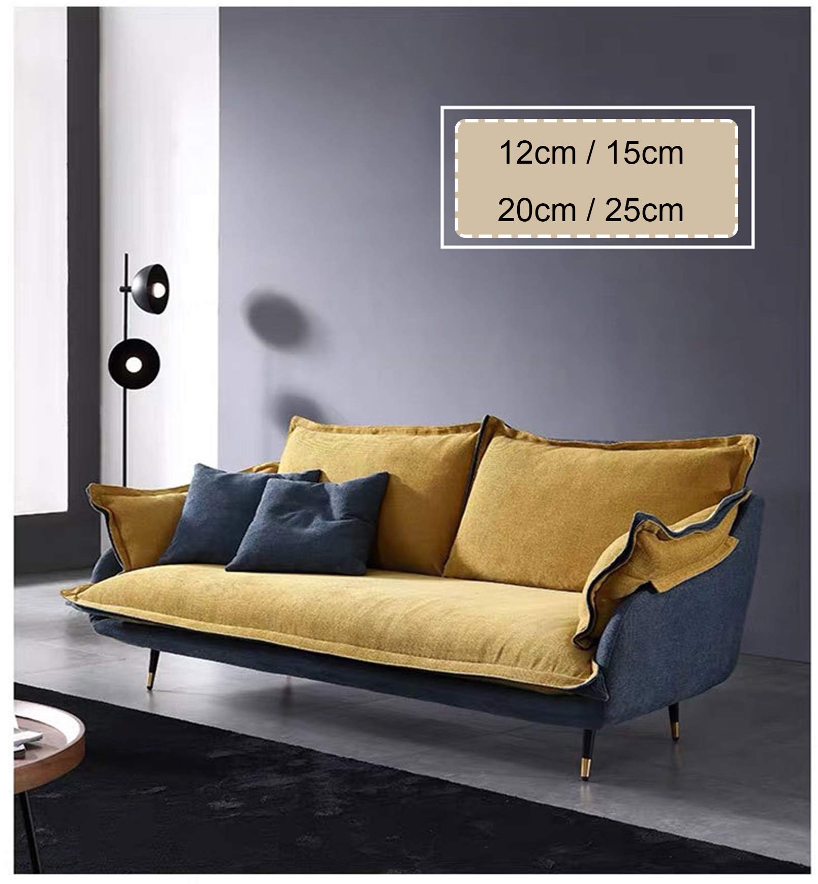 Nowoczesne metalowe nogi meblowe, 10 x 72 cm, 4-pak, czarne złoto, elegancki design, wymienne nóżki do szafek, stołów, krzeseł, biurek, ze śrubami, stylowe i trwałe