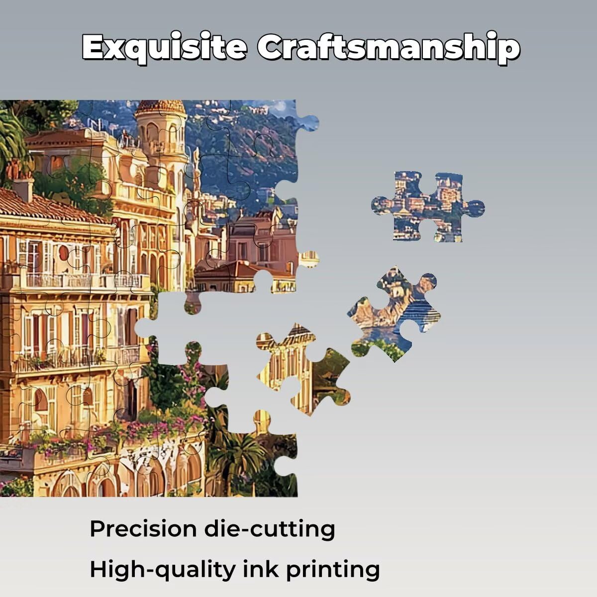Puzzle 4000 Pezzi Paesaggi, Puzzle Adulti Italia in Legno, 141x87cm -1451
