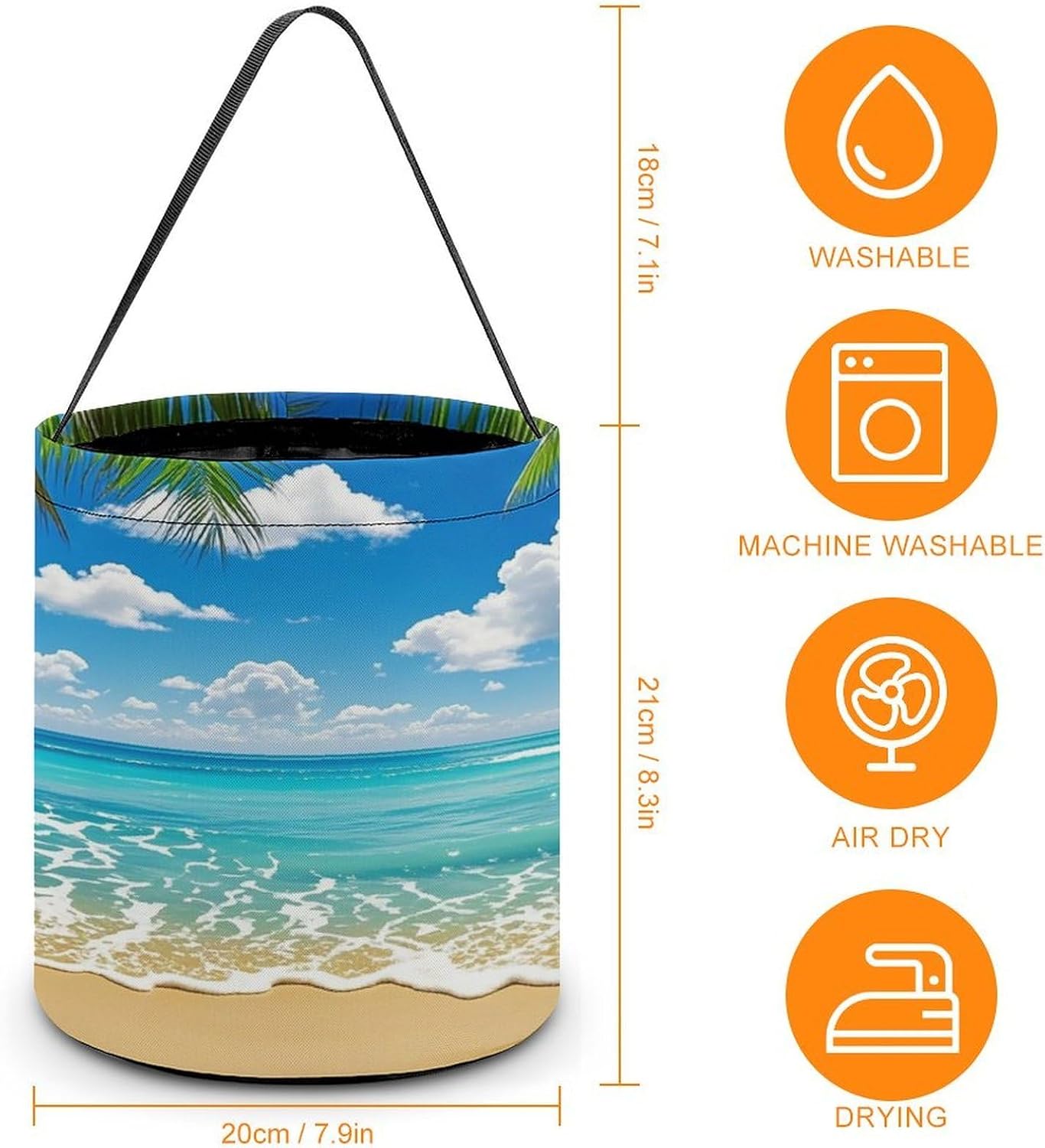 Hawaiian Beach Large Capacity Candy Bags, Halloween Basket image 4