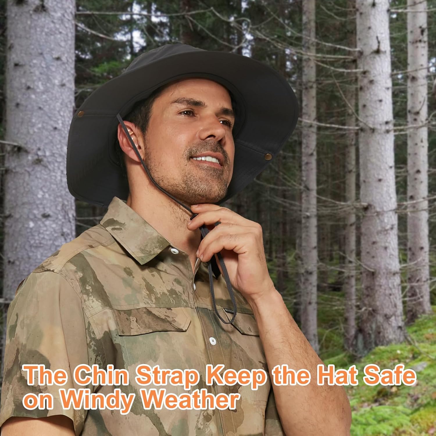 Plus Size XL XXL Sun Hats for Men Bucket Boonie UV Protection UPF50+ Waterproof Wide Brim Foldable Fishing Beach - Image 4