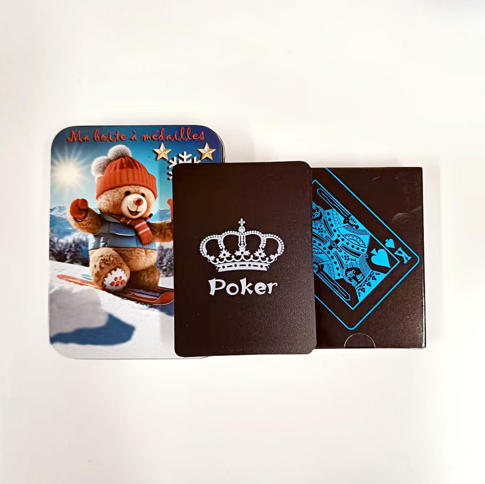 Leimonri Cool Playing Cards, Waterproof Deck of Cards with Gift Box, Magic Poker Cards, Perfect for Party and Game (Classic Edition) Fade-Resistant Poker Cards (BLACK) — image 1