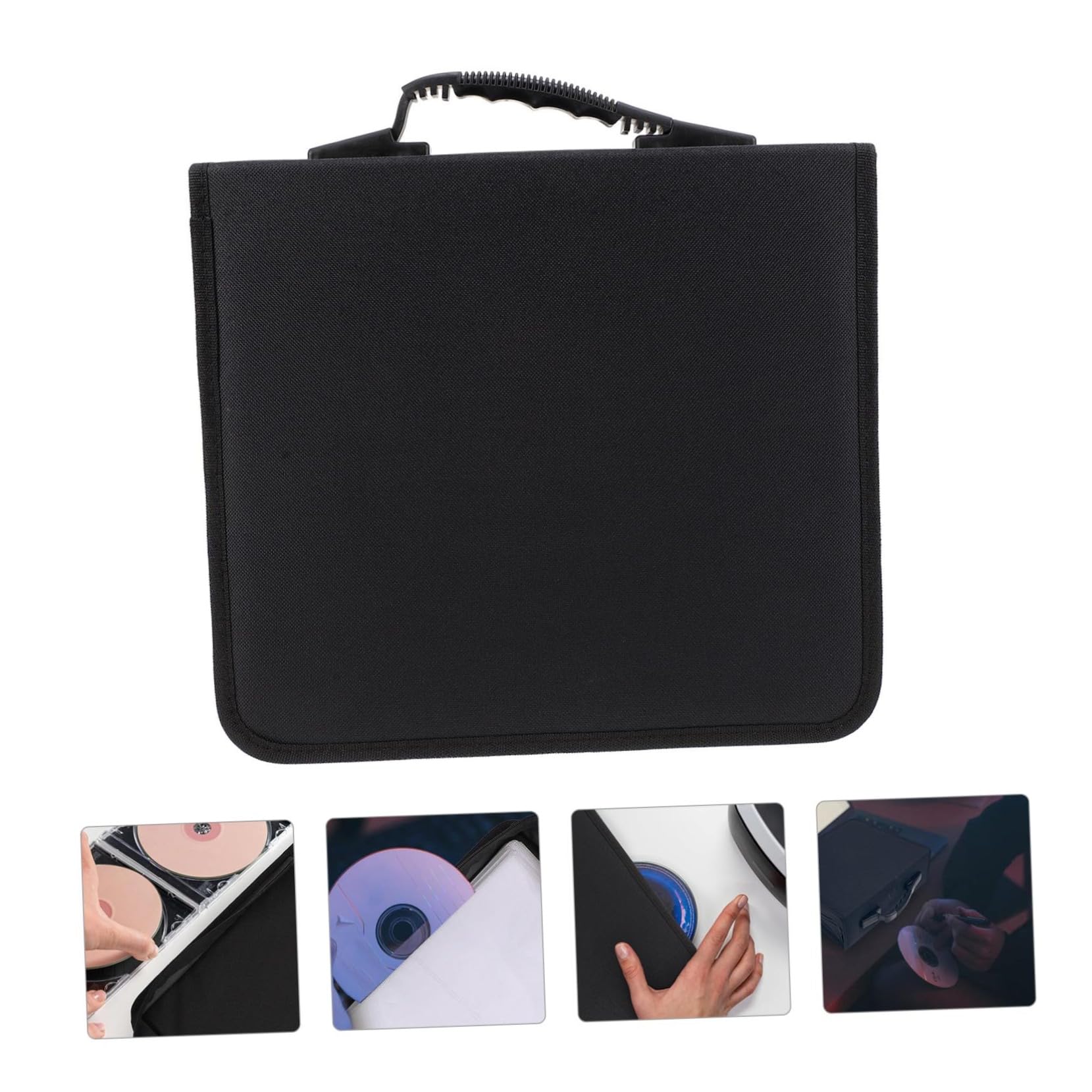GLEAVI Custodia per CD e Dvd Porta CD e Porta Dvd Oxford Maniglia, Capacità 240 Dischi, Resistente a Urti e Graffi per Trasporto e Organizzazione Media Casa e Viaggi