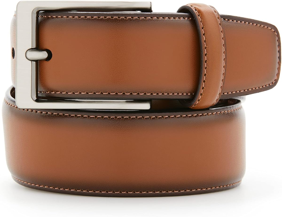 Men's Portfolio Amigo Faux Leather Dress Belt With Genuine Leather Lining (Available in Big & Tall)