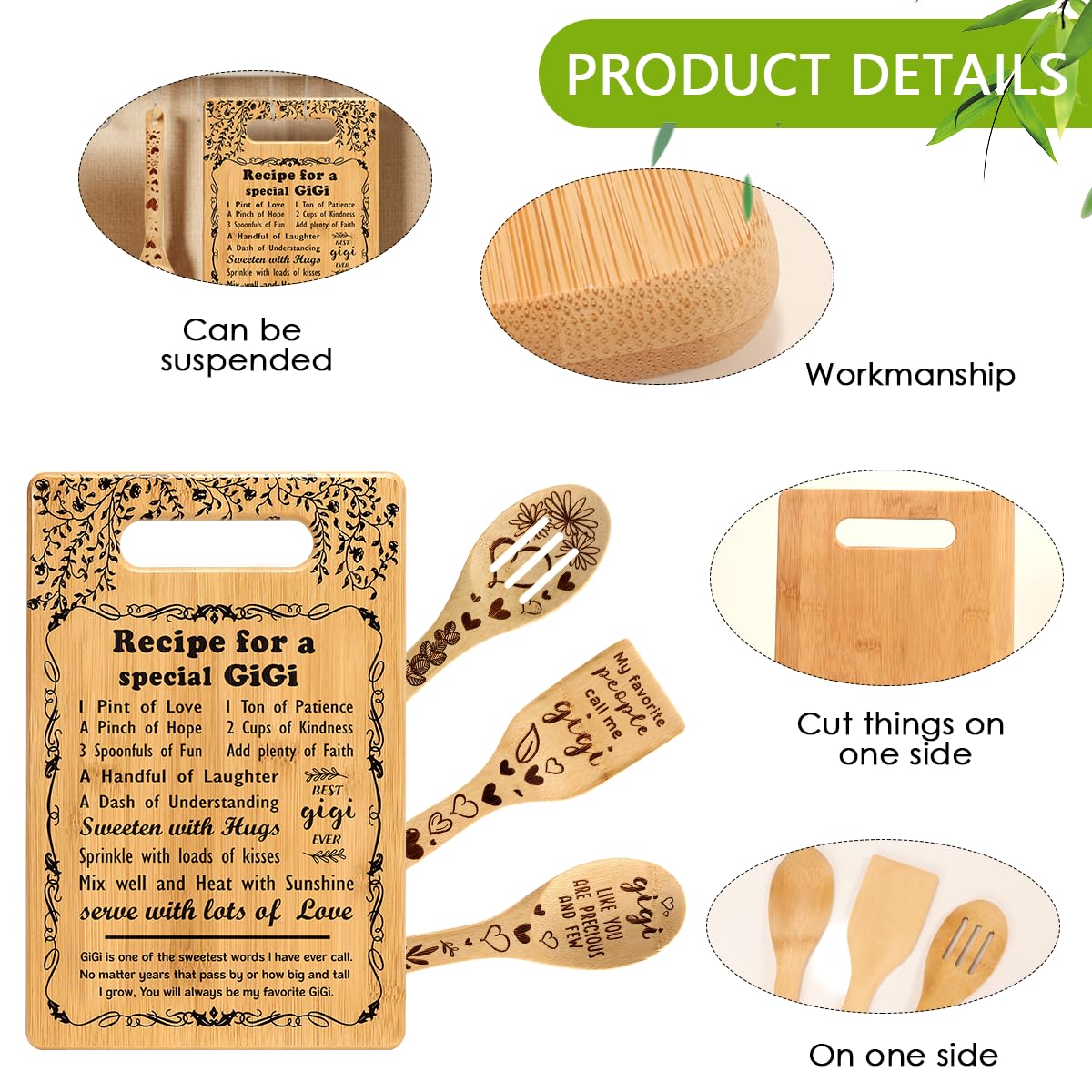 "Good Morning Gigi" Spoon - Heartwarming Gift For Grandma, Nana, Grammy From Grandchildren (Mother's Day, Birthday)