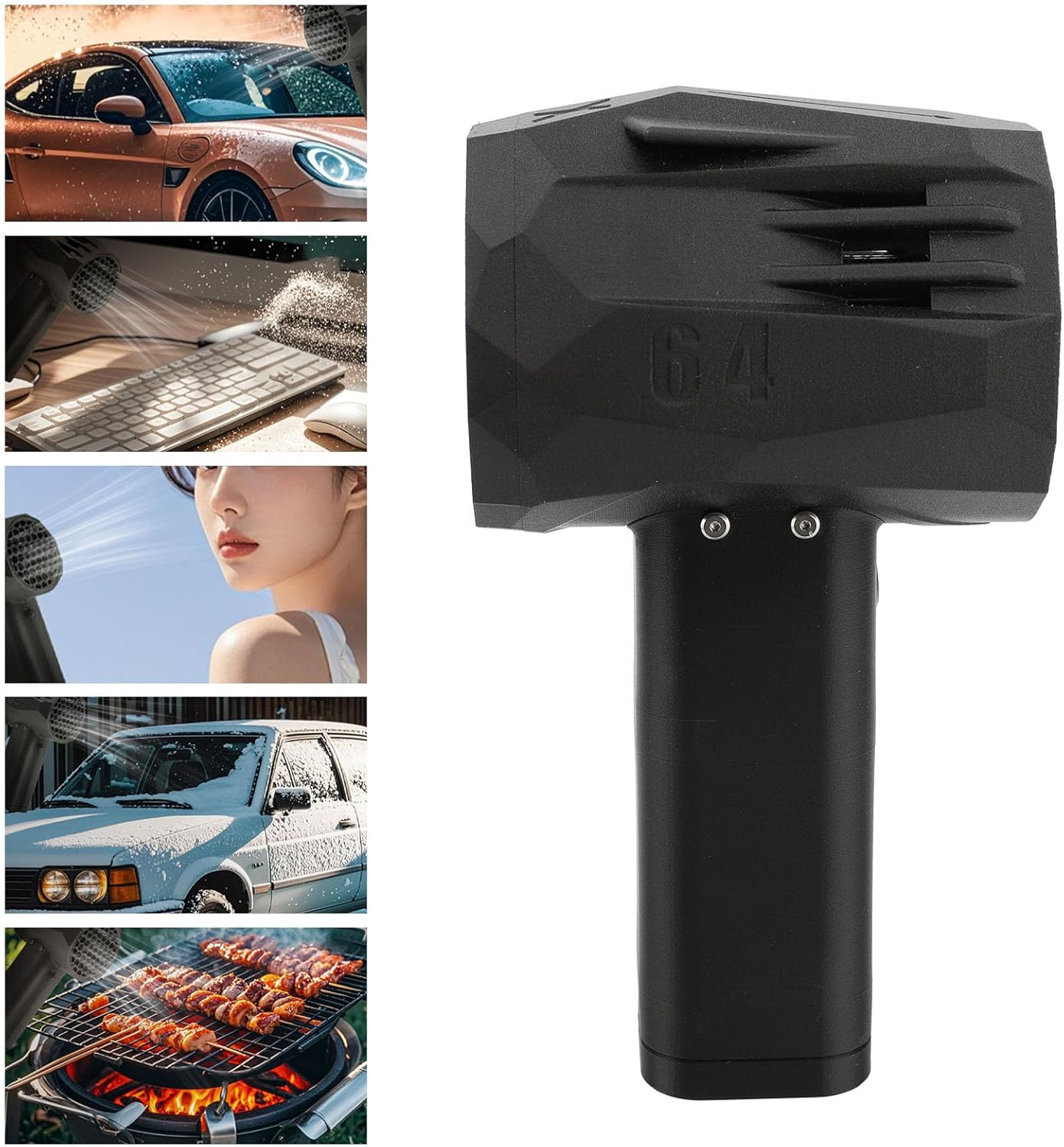 Compressed Air Duster, Portable Handhold Jet Dryer Blower with 64mm Ducted Brushless Motor Fan, Fast Charge, for Car Computer Outdoor Snow
