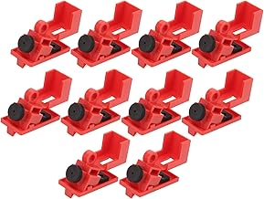10PCS Circuit Breaker Lockout Device Clamp On Power Switch Lock Engineering Plastic Single Pole Breaker Lock Out Device for Less 16.5mm Handle