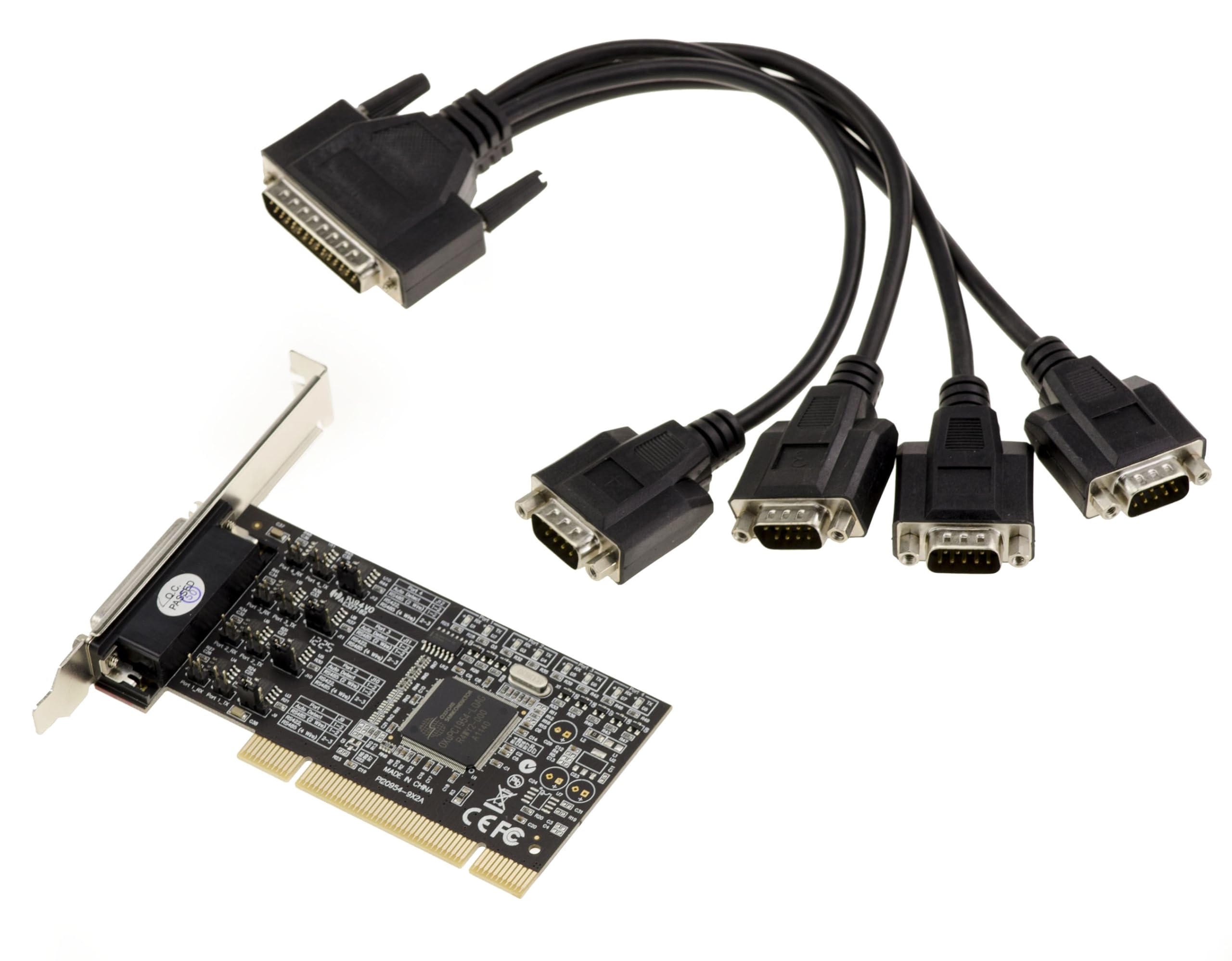 KALEA-INFORMATIQUE Tarjeta controladora PCI RS422 RS485 de 4 Puertos con chipset Oxford OXPCI954. Protección RS422 RS485 RSD 15KV.