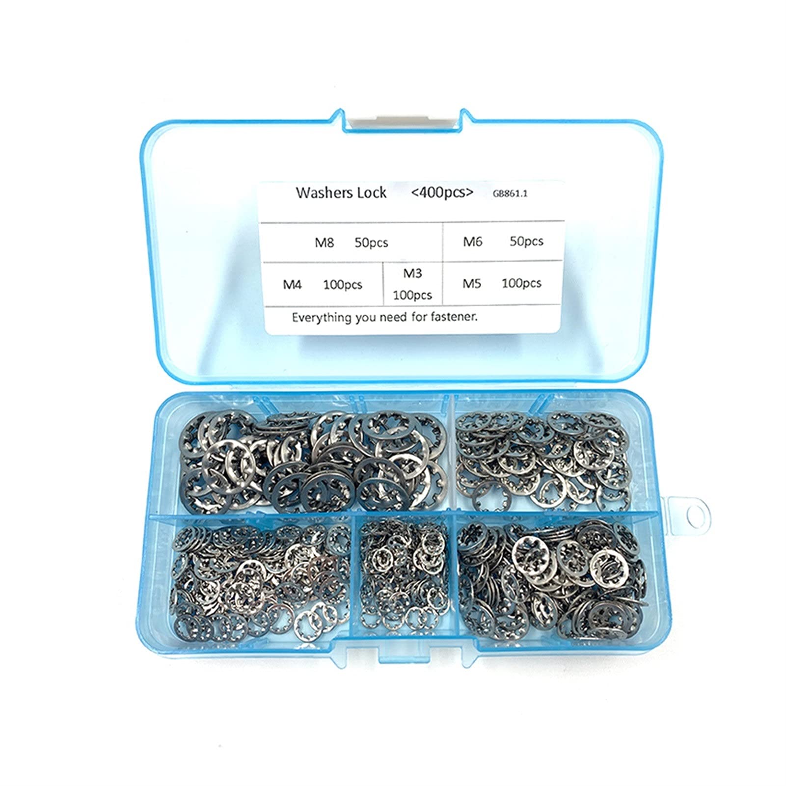 Unterlegscheibe, 400 Stück/Set, M3, M4, M5, M6, M8, Mix, gb861.1, Unterlegscheiben aus Edelstahl 304, Außenzahndichtung, Fächerscheiben-Set, Verschiedene Haushaltsartikel (Farbe anzeigen) an