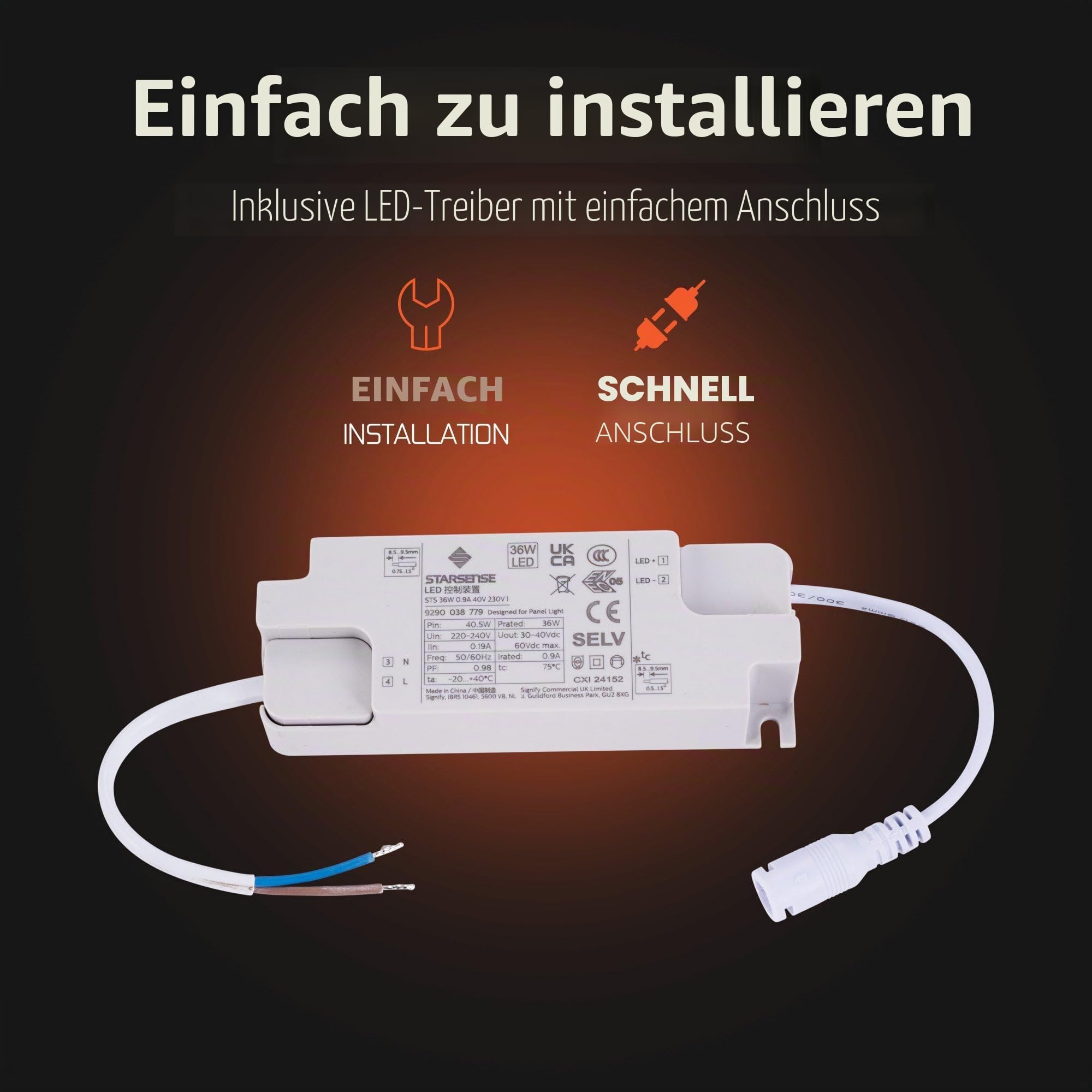 Ledvion 6er Set LED Panel 120x30cm 36W 4000K UGR <22 Rechteckig | Flimmerfreies, gleichmäßiges Arbeitslicht für Rasterdecken in Büro, Schule, Praxis, Werkstatt oder Gewerbe