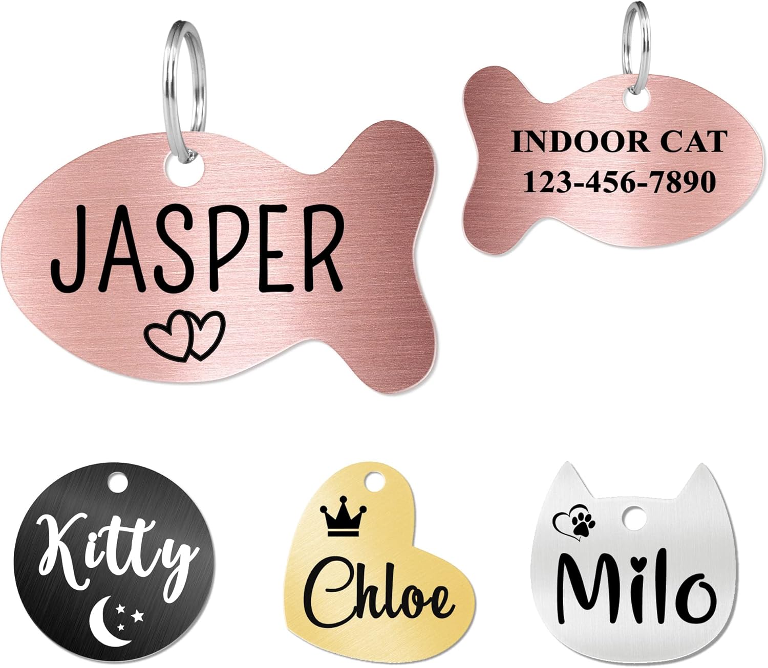 Ultra Joys Cat Tags Personalized Small Cat Dog ID Tag Cat