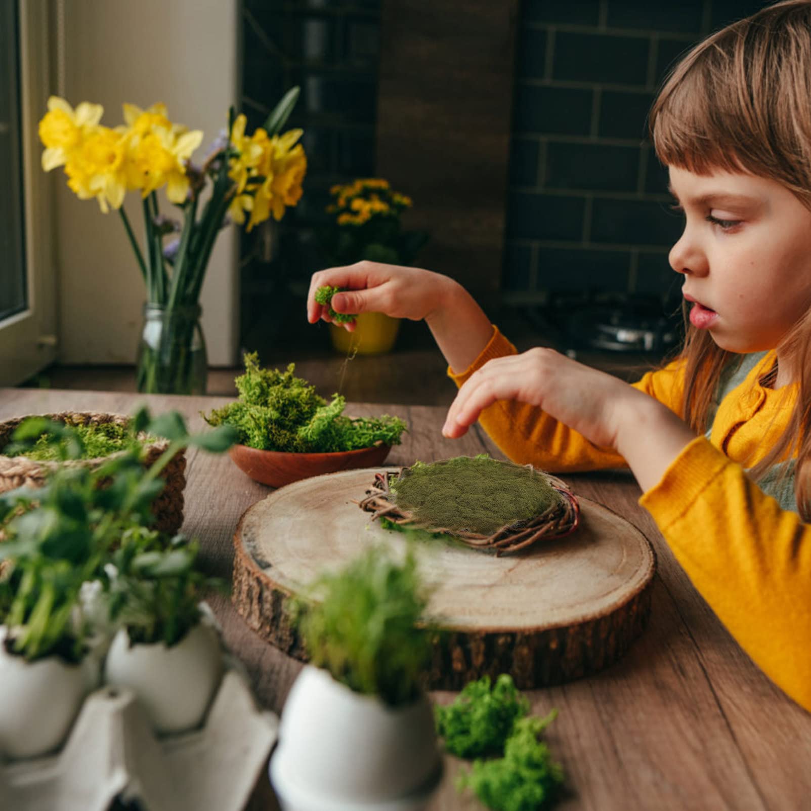 TEHAUX 12packungen Pack Kunstmoos Für Dekoration Moos Für Hochzeiten Garten Und Projekte Lebendige Farben Und Natürliche Details
