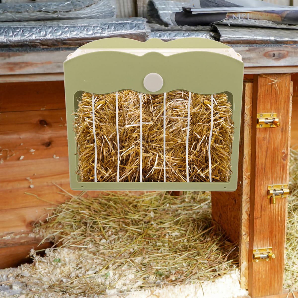 GALPADA Comedero para Conejos de Plástico Verde 2 Piezas Soporte Colgante para Hámster y Roedores Pequeños, Mantiene la Comida Limpia y Organizada