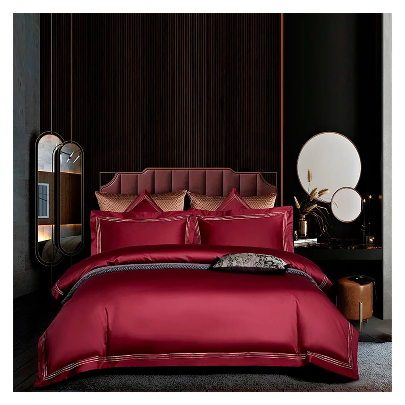 Juegos de cama de algodón egipcio King Size con sábanas suaves de alta gama