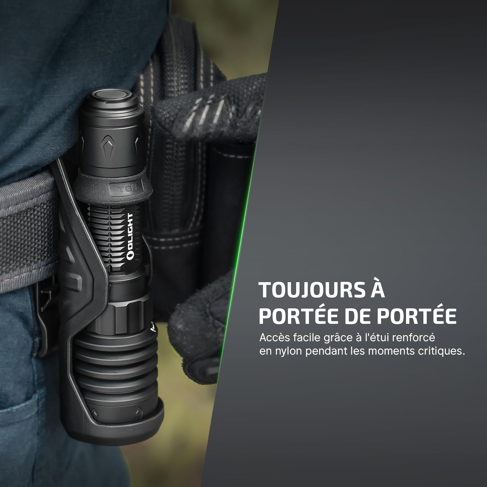 OLIGHT Warrior X 4 Lampe de Poche Tactique Rechargeable 2600 LM 630M | Charge via USB-C, Fourni Avec un Étui en Cuir, Étanche IPX8, Adapté aux Activités de Plein Air, au Camping et à la Chasse