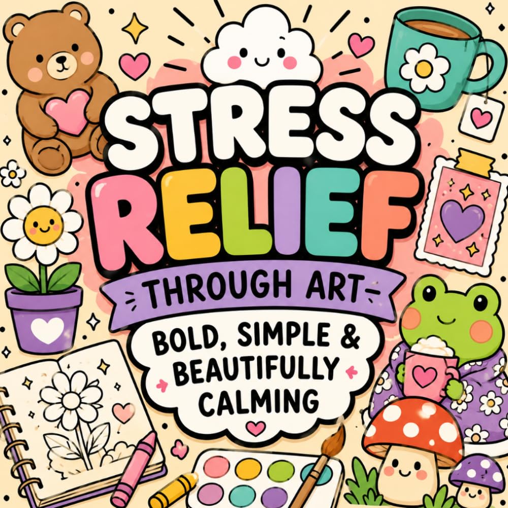 Stress Relief Through Art—Bold, Simple & Beautifully Calming: "Animals, Landscapes, Flowers & Patterns for Every Age"