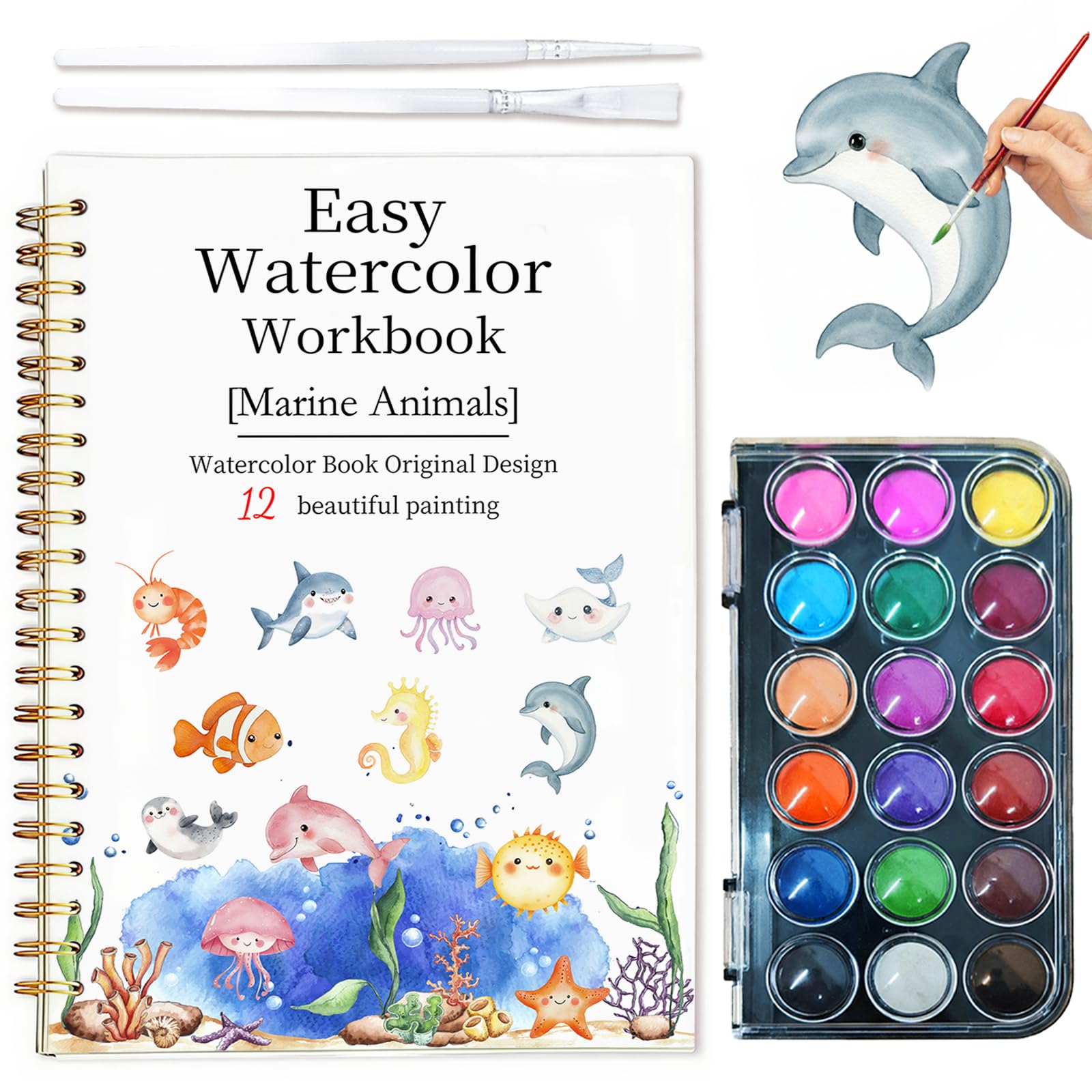 Easy Watercolor Workbook for Beginners - Flower Painting -19