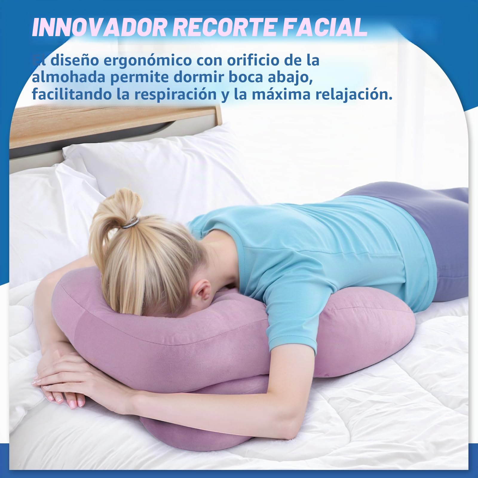 Juego de almohadas ortopédicas BBL – Almohada de recuperación postoperatoria para dormir, sentarse y aliviar el dolor de espalda boca abajo