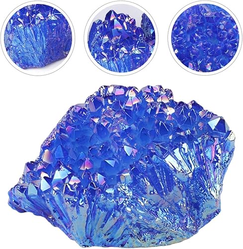 Miniatura 8 de BESPORTBLE Geode Crystals adorno irregular de cristal único para mesa de hogar, oficina, decoración de escritorio, 2.2 x 1.8in