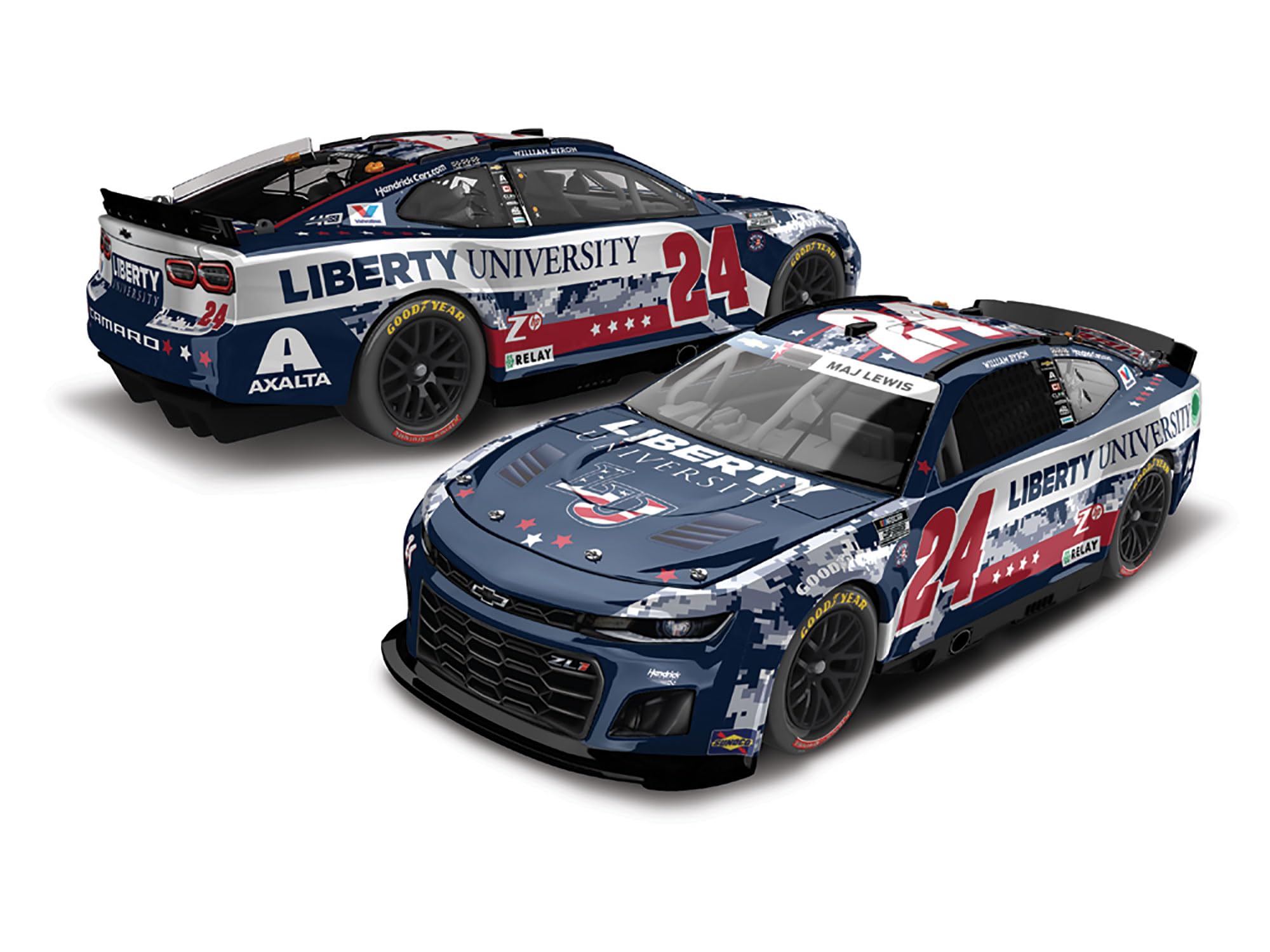Lionel Racing William Byron 2024 Liberty University Patriotic No. 24 ARC 1:24 Scale Diecast Car