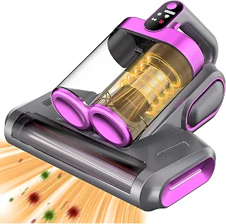 Aspirador de Pó Portátil Sem Fio, 16KPA Aspirador de Sofa com Luz Uv-C de 253,7 NM, Aspirador de Mão para Cama, Sofá, Carro