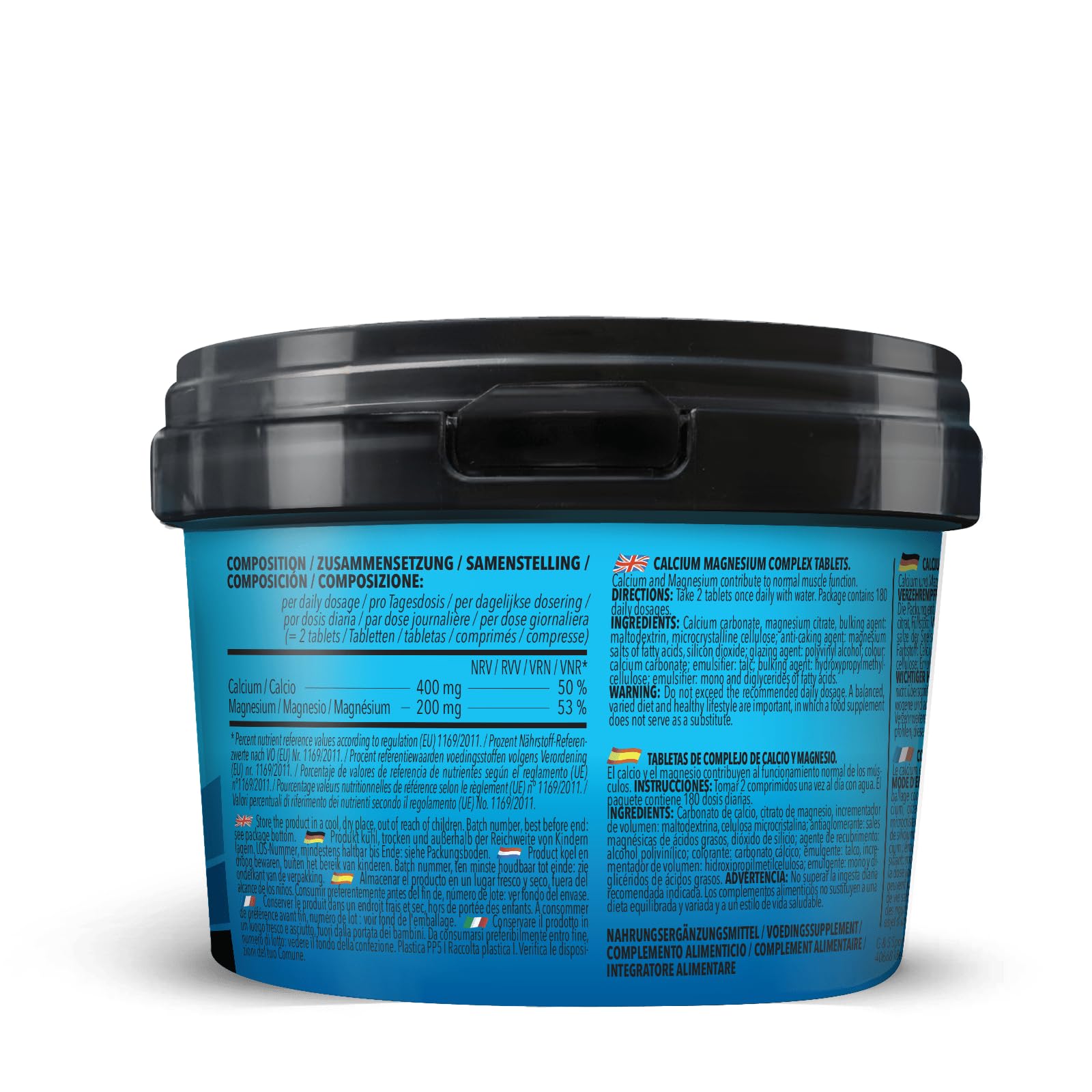 Bodylab24 BIG PACK Calcium & Magnesium Complex 300 Tabletten, zur Unterstützung der normalen Muskelfunktion in intensiven Trainingsphasen, für Athleten aller Sportarten geeignet
