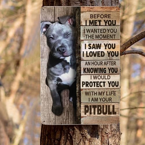 Miniatura 8 de Letrero de metal de hojalata para decoración de pared, decoración de pared, letrero de metal Pitbull para cafetería, bar, restaurante, supermercado,