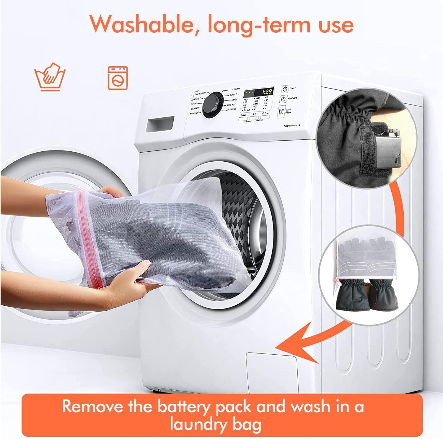 NEUFU Gants Chauffants électrique à Piles Gants De Ski Moto Hiver