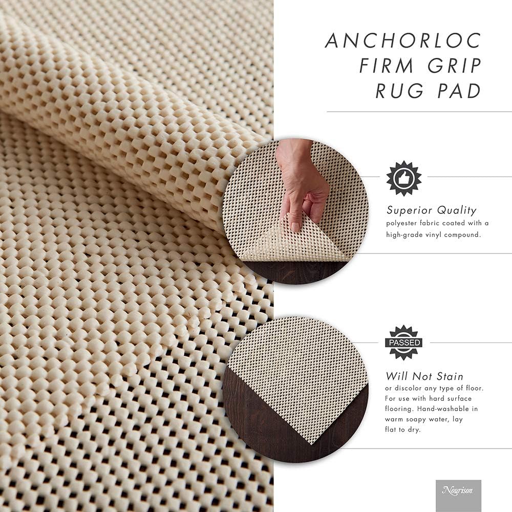 Nourison Anchorlock Non Slip Area Rug Pad 7'6" x 9'8", Ivory