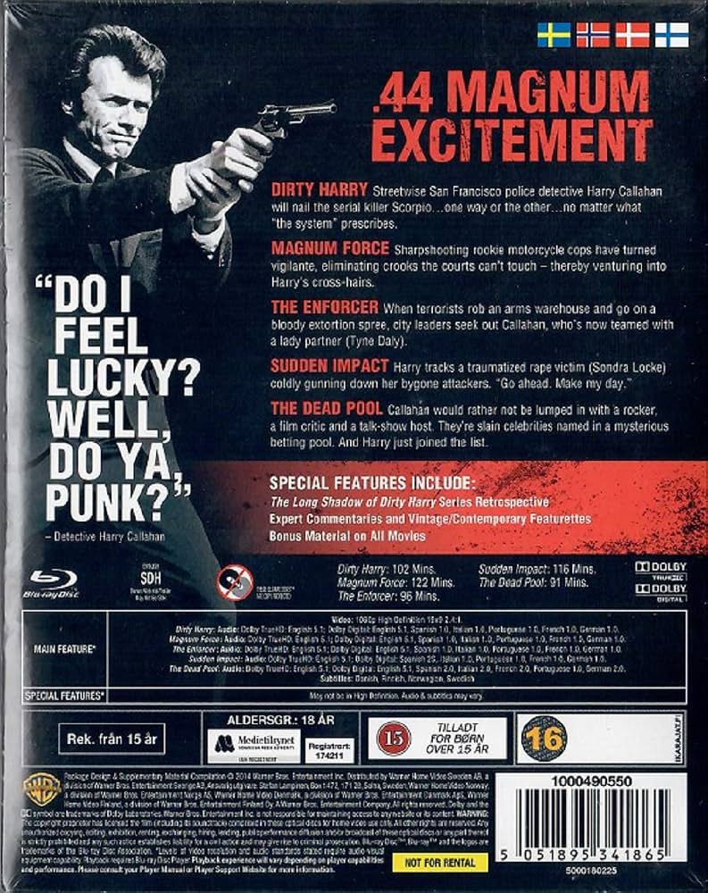 Dirty Harry Collection Box Teil 1-5 - Uncut [Blu-ray] [Import Mit