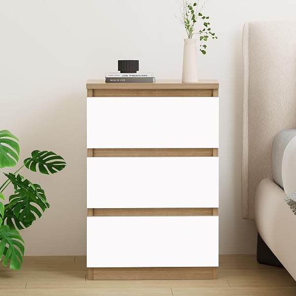 ALFORDSON Wooden Chest with 3 Drawers in Modern Design