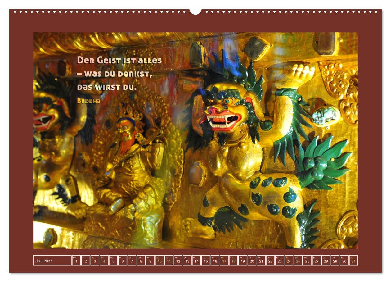 Tibet - Tibet - Tibet 2027 (hochwertiger Premium Wandkalender 2027 DIN A2 quer), Kunstdruck in Hochglanz: In diesem Kalender finden Sie Bilder aus dem ... Bild inhaltlich ergänzen. (CALVENDO Glaube)