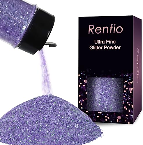 Miniatura 115 de Renfio Polvo ultra fino de purpurina rojo vino oscuro, 2.11 onzas (2.12 oz), copos de PET, manualidades, lentejuelas, decoración de slime, seguro
