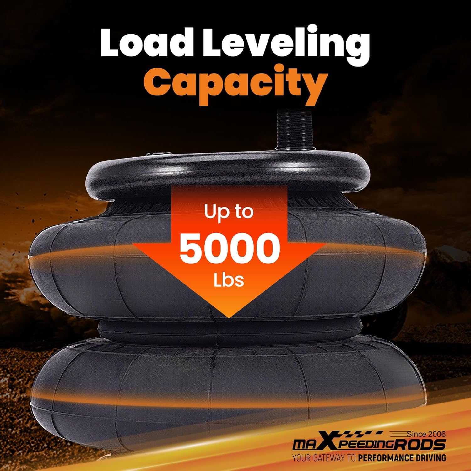 maXpeedingrods 5000 lbs Rear Air Suspension Bags Kit for Dodge Ram 2500 3500 2003-2013 Dodge Ram 1500 Mega Cab 2006-2008 Air Helper Spring Kit